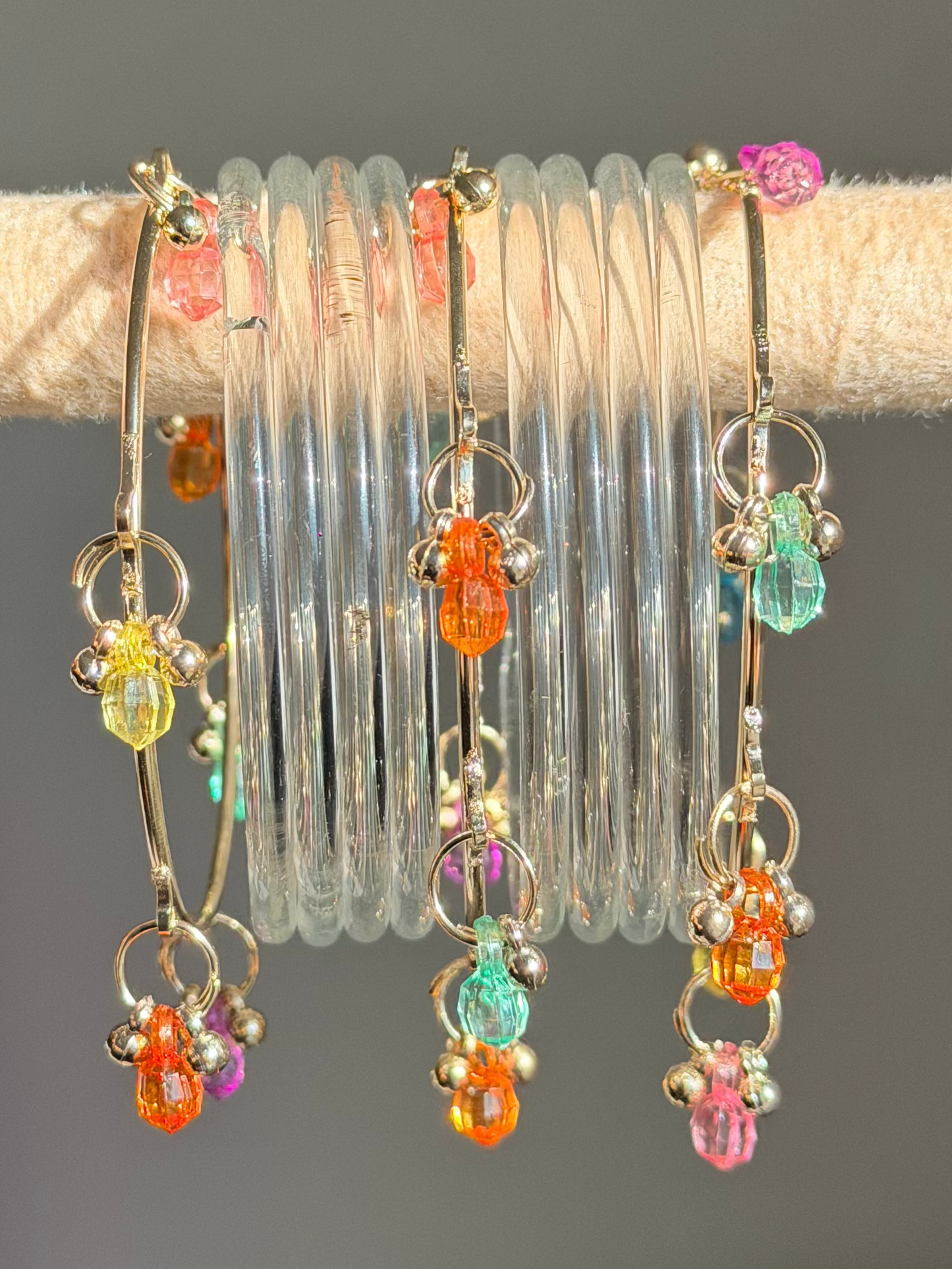 Nisha Glossy Glass Bangle Set