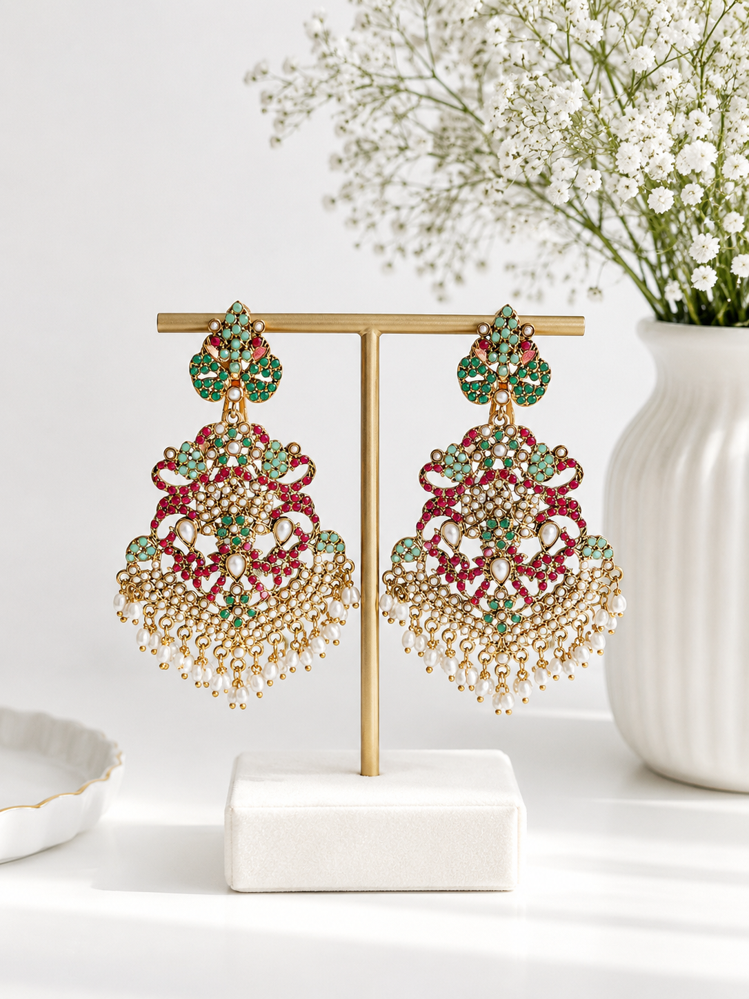 Suhana Jadau Style Premium Earrings