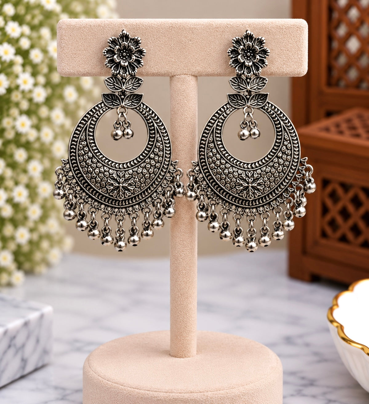 Jas Oxidized Style Earrings