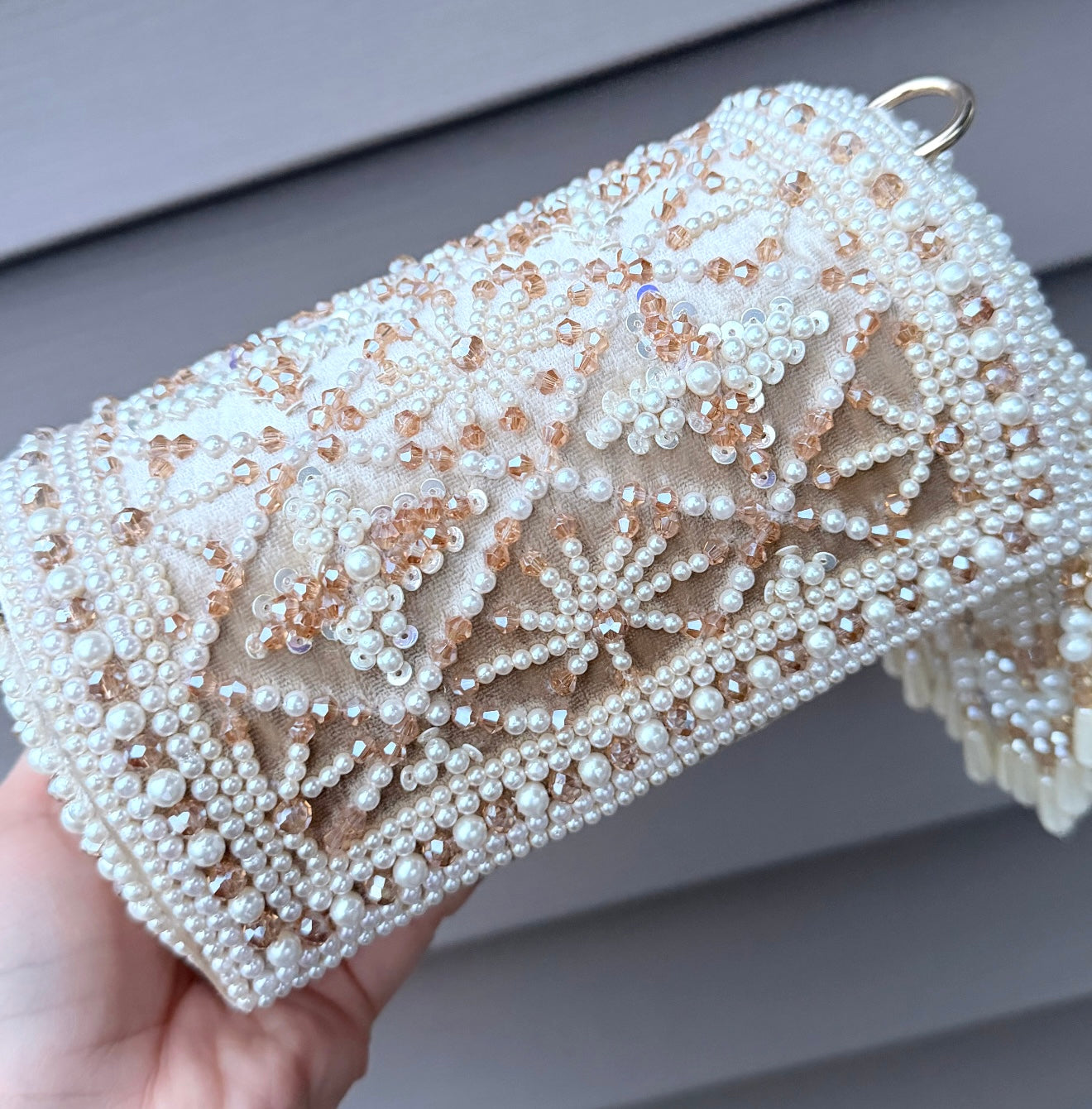 Nia Premiun Quality Pearl Work Handbag