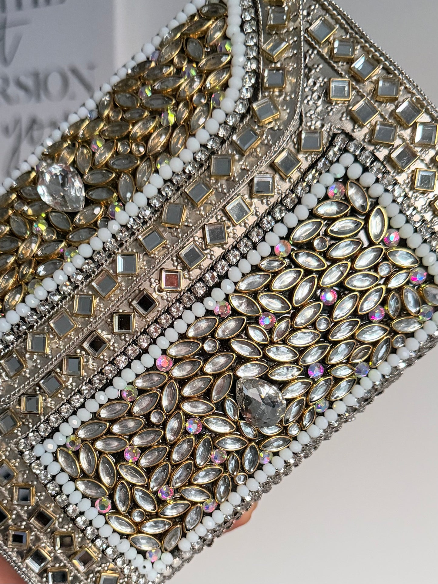 Vani Large Premium Quality Kundan Clutch