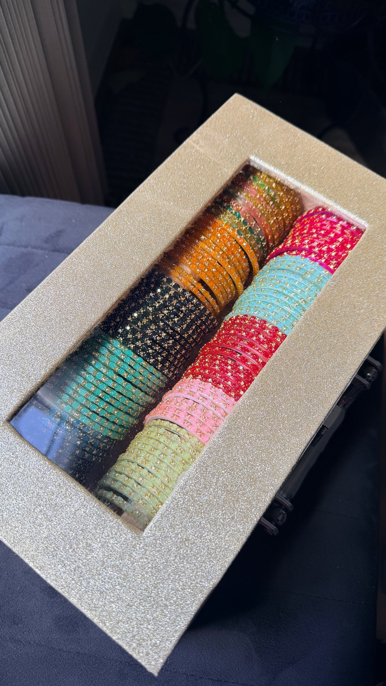 Tania Flower Glass Bangle Box