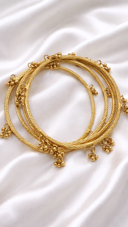 Gold Plated Premium Kashmiri Ghungroo Bangle Set