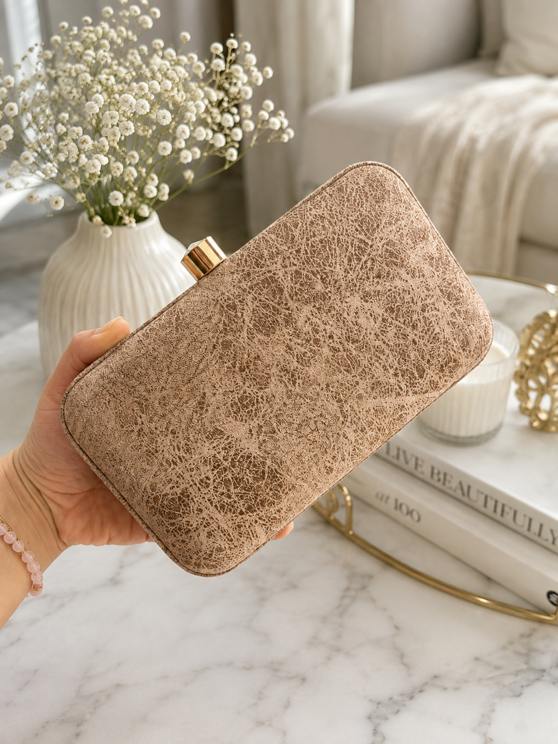 Sabya Inspired Premium Clutch with Detachable Chain