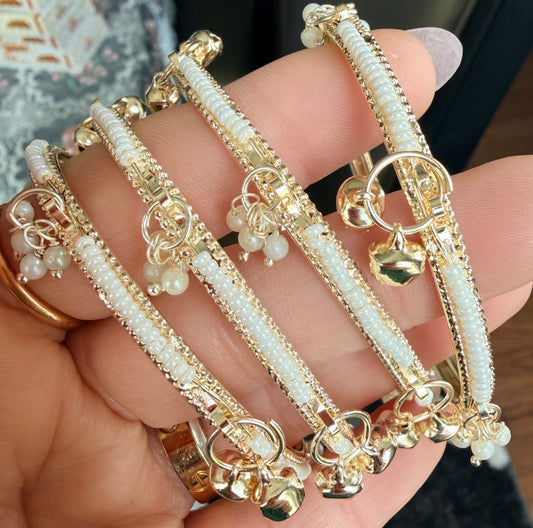 Golden Pearl Kashmiri Bangles