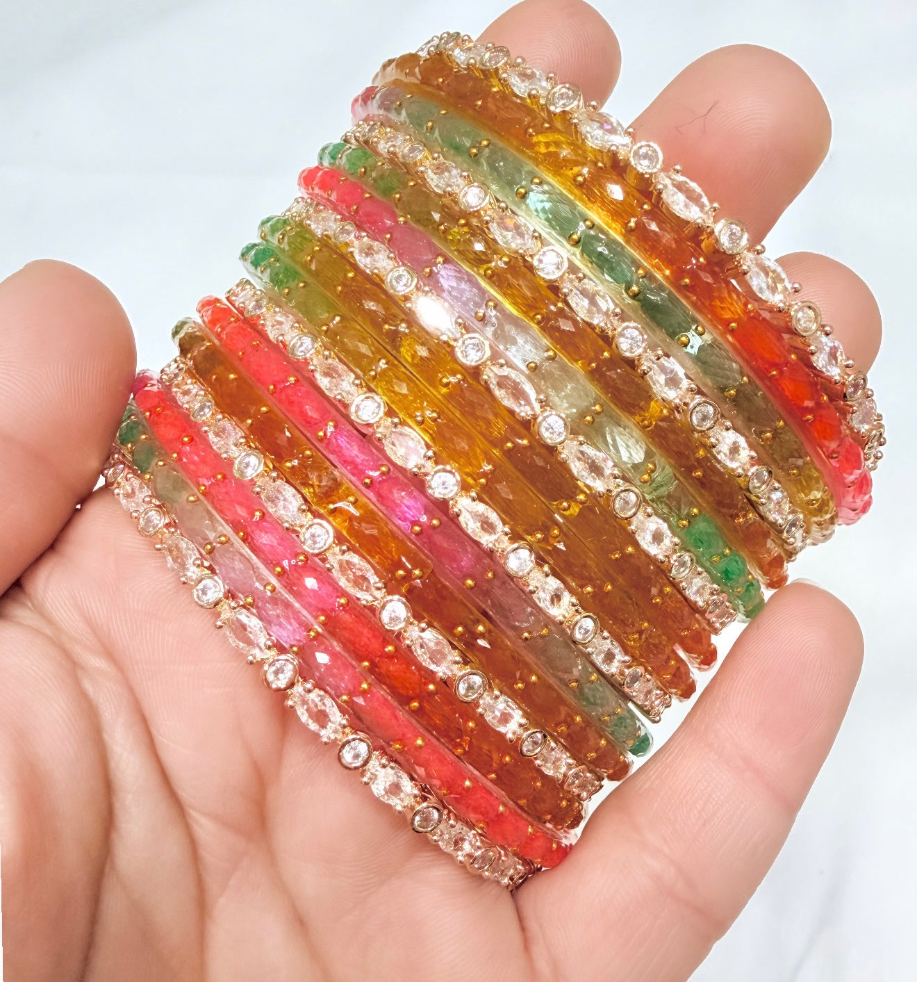 Saniya Glass Bangle Set