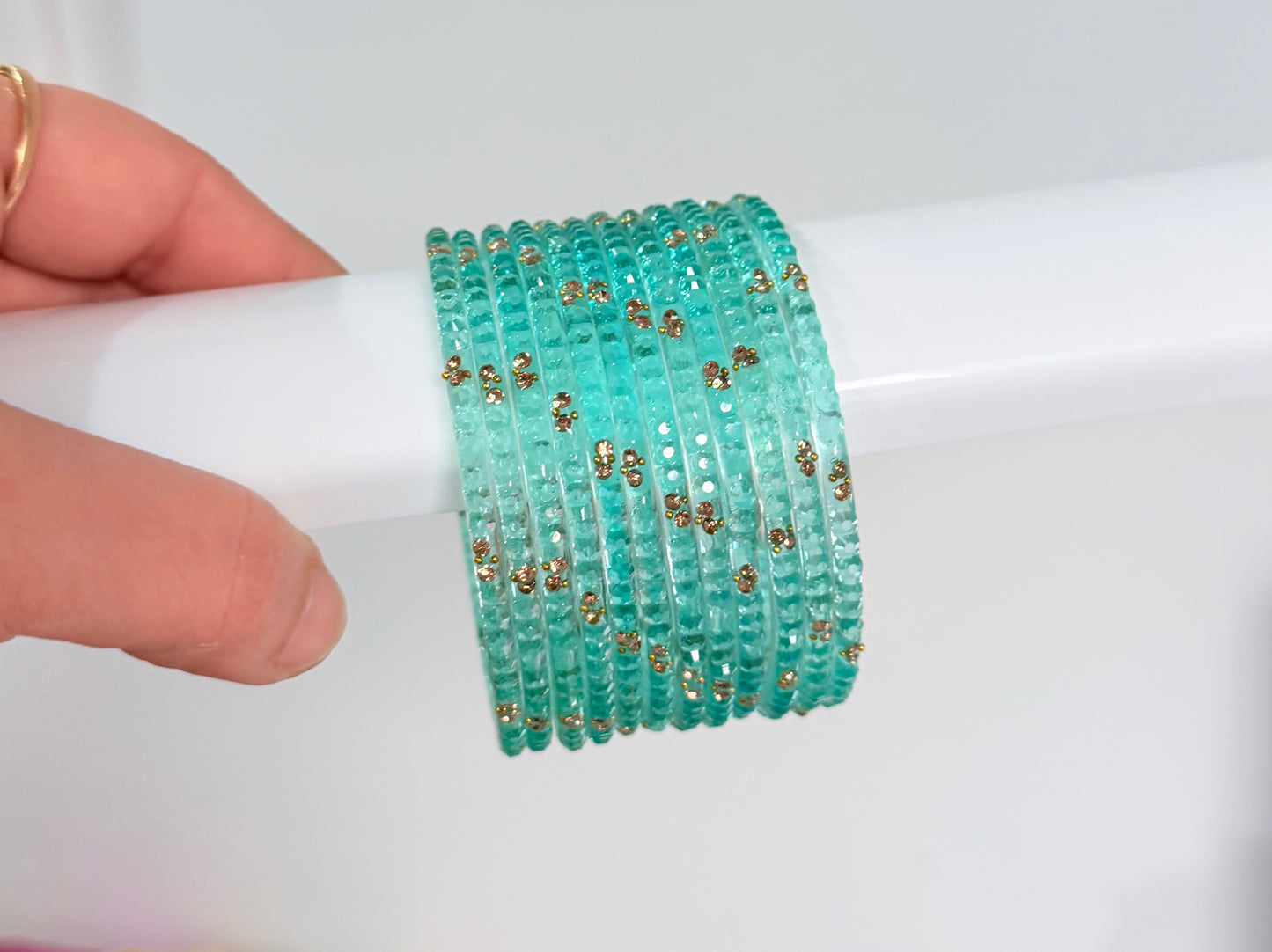 Sophia Glass Bangle Set