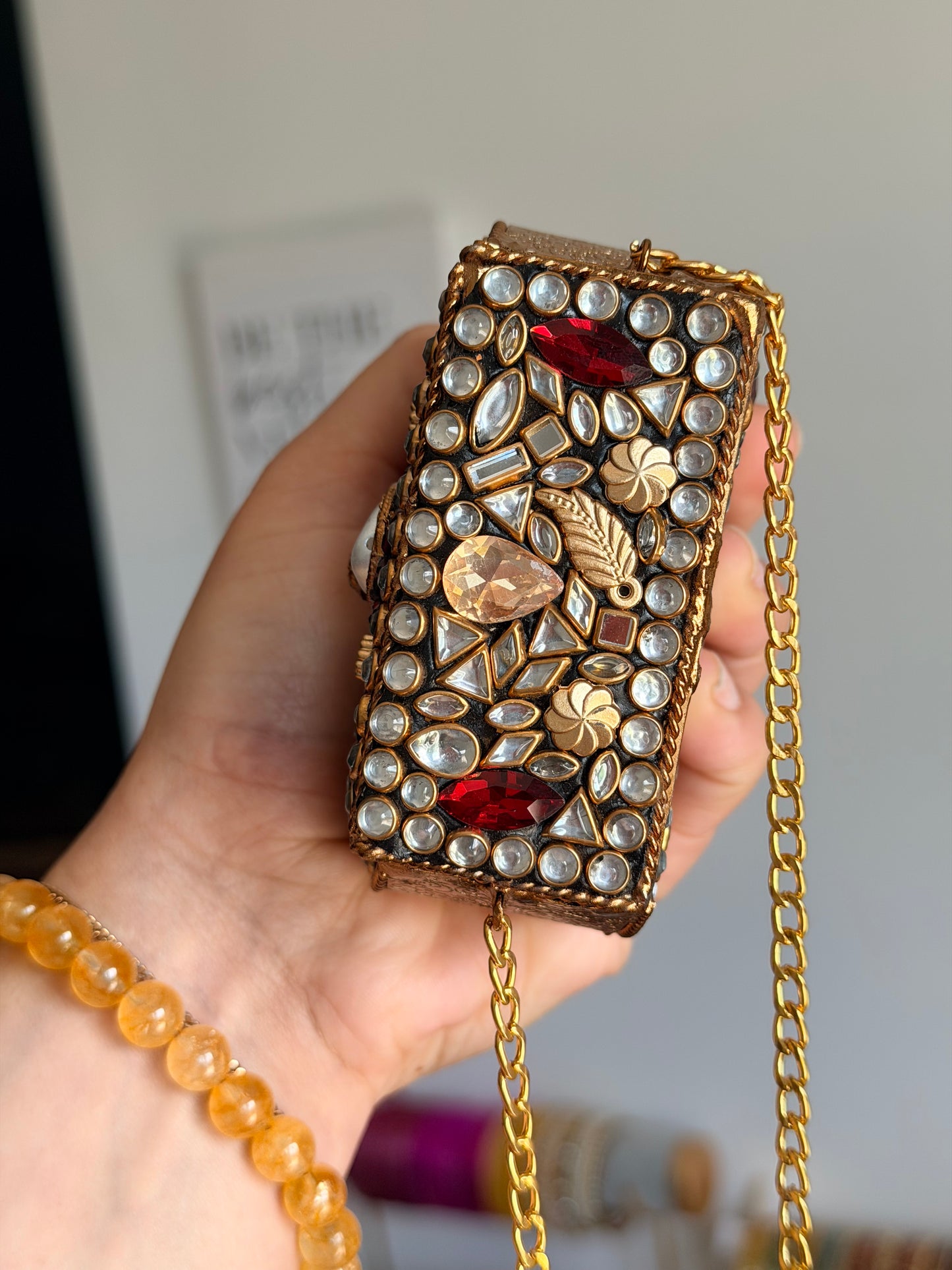 Naina Turkish Style Mini Kundan Clutch