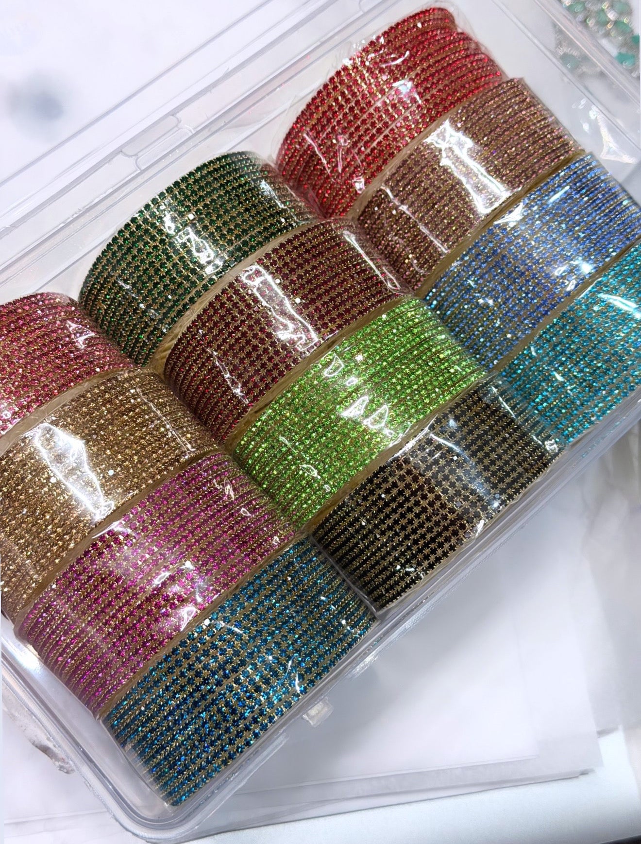 Aman Metal Sparkly Bangle Set