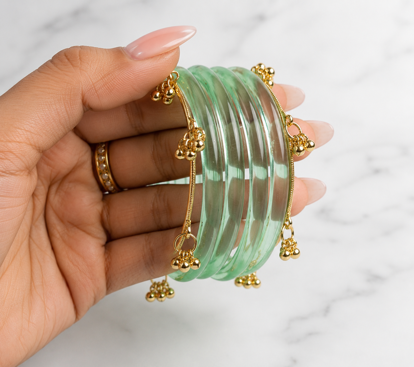 Noor Glossy Bangle Set-For Both Hands