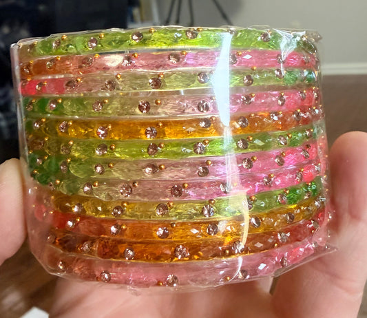 Pastel Colored Glass Bangles
