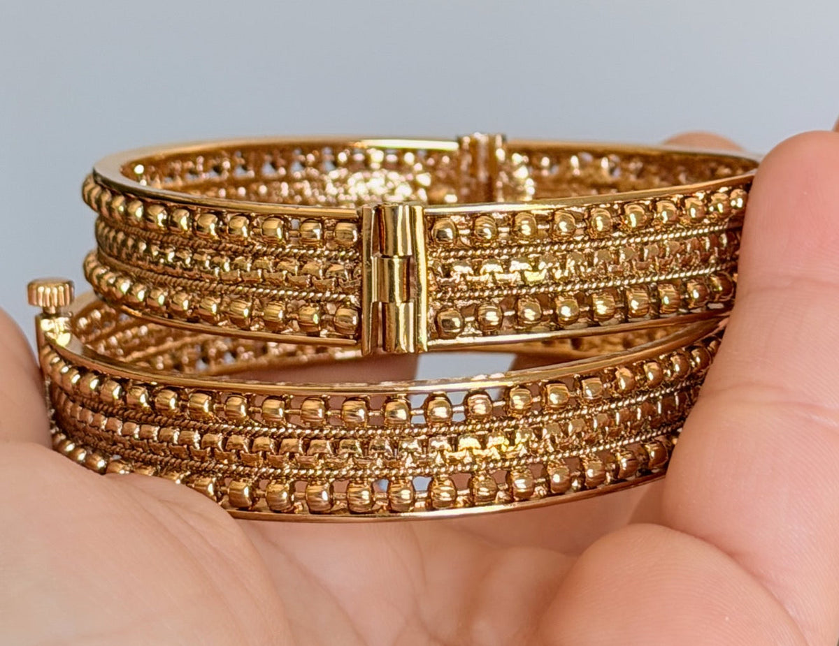 Sunidhi Gold Plated Openable Bangle Set