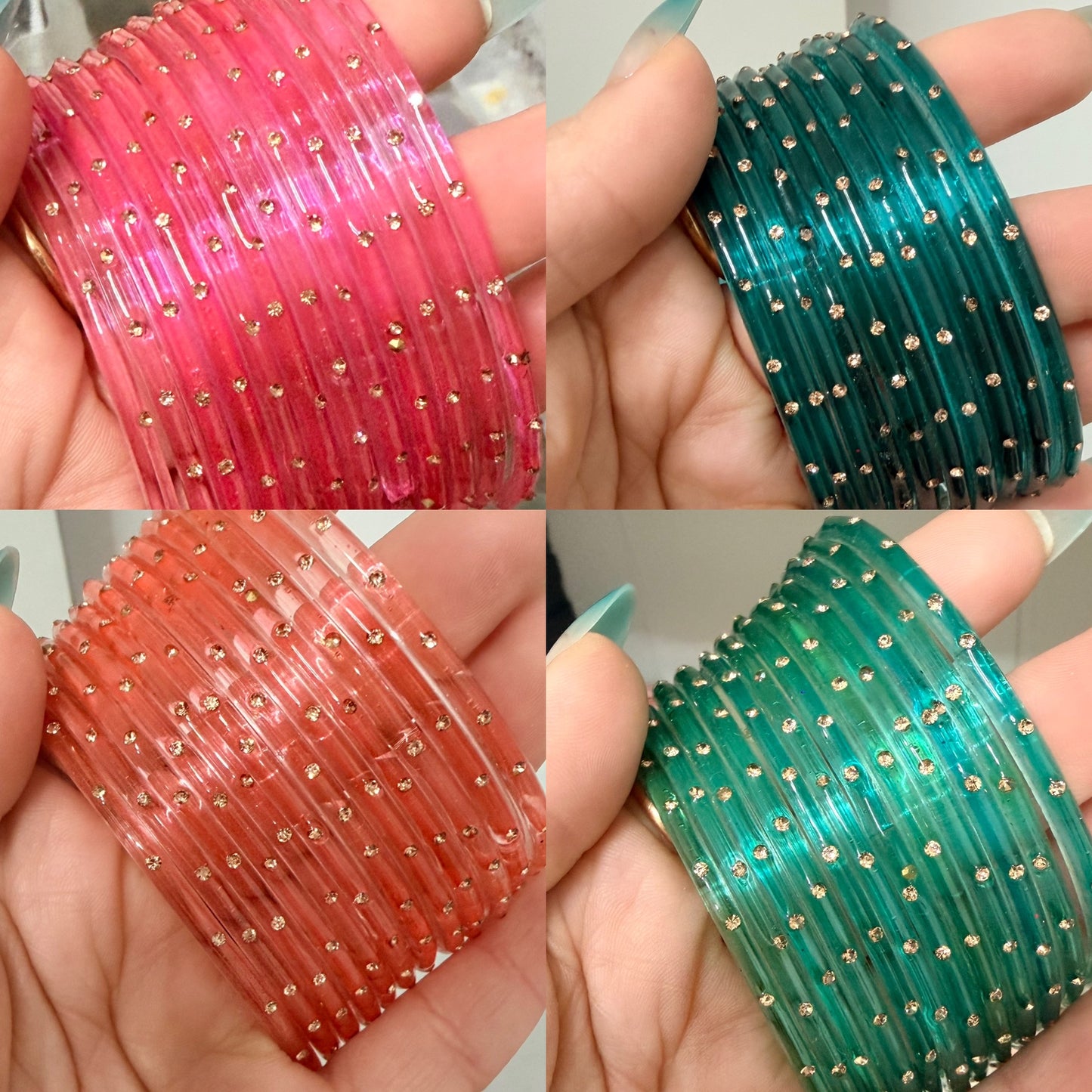 Mahima Glass Bangle Set-2.10&2.12