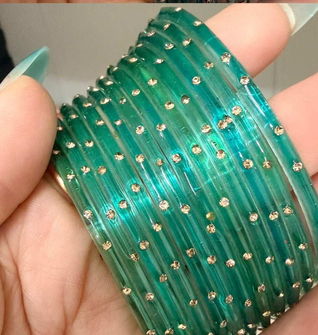 Mahima Glass Bangle Set-2.10&2.12
