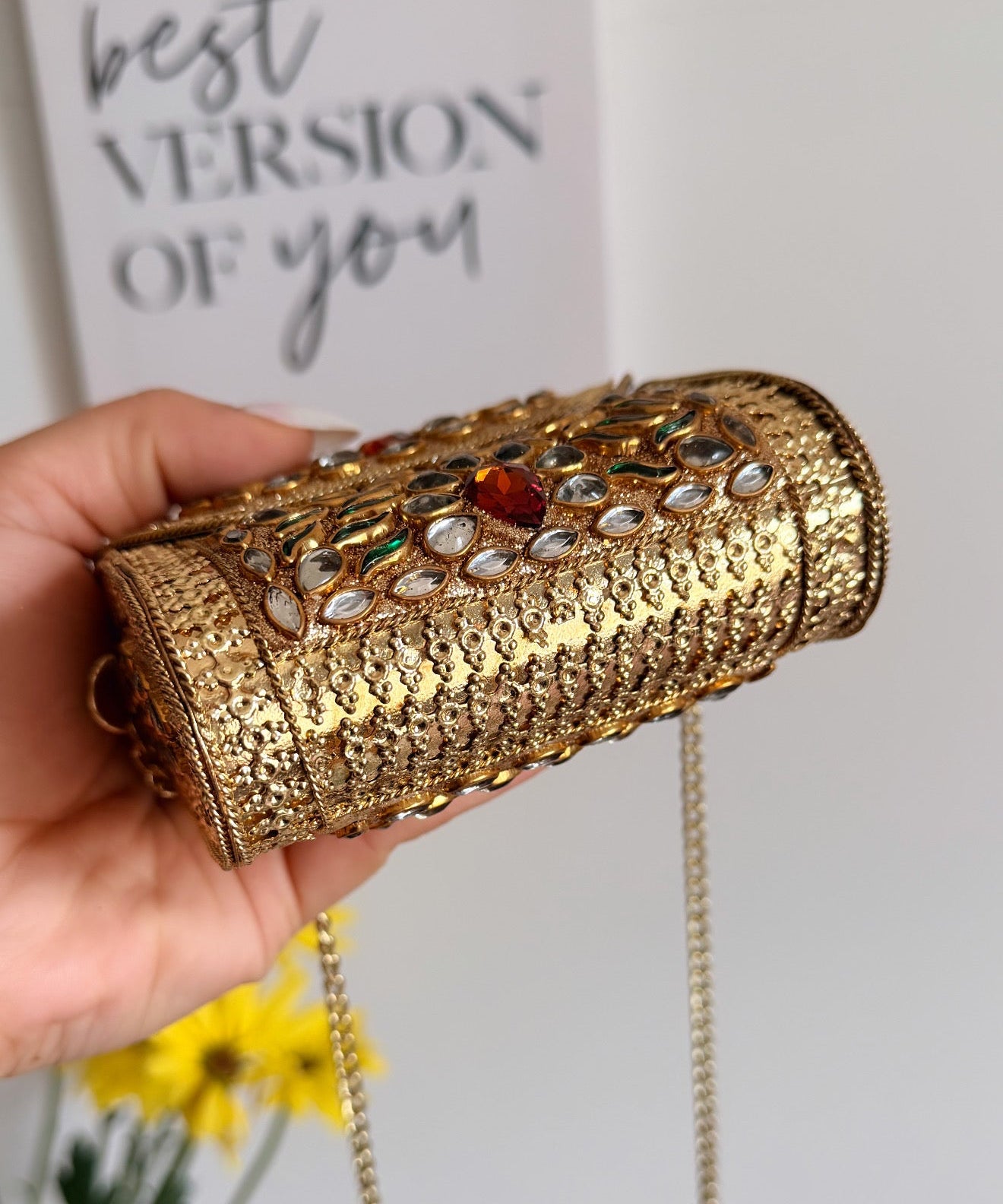 Naina Mini Kundan Clutch