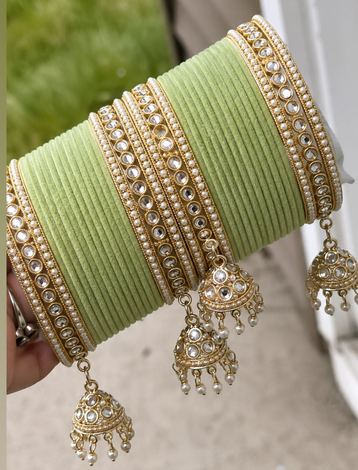 Sunidhi Bangle Set with Hangings