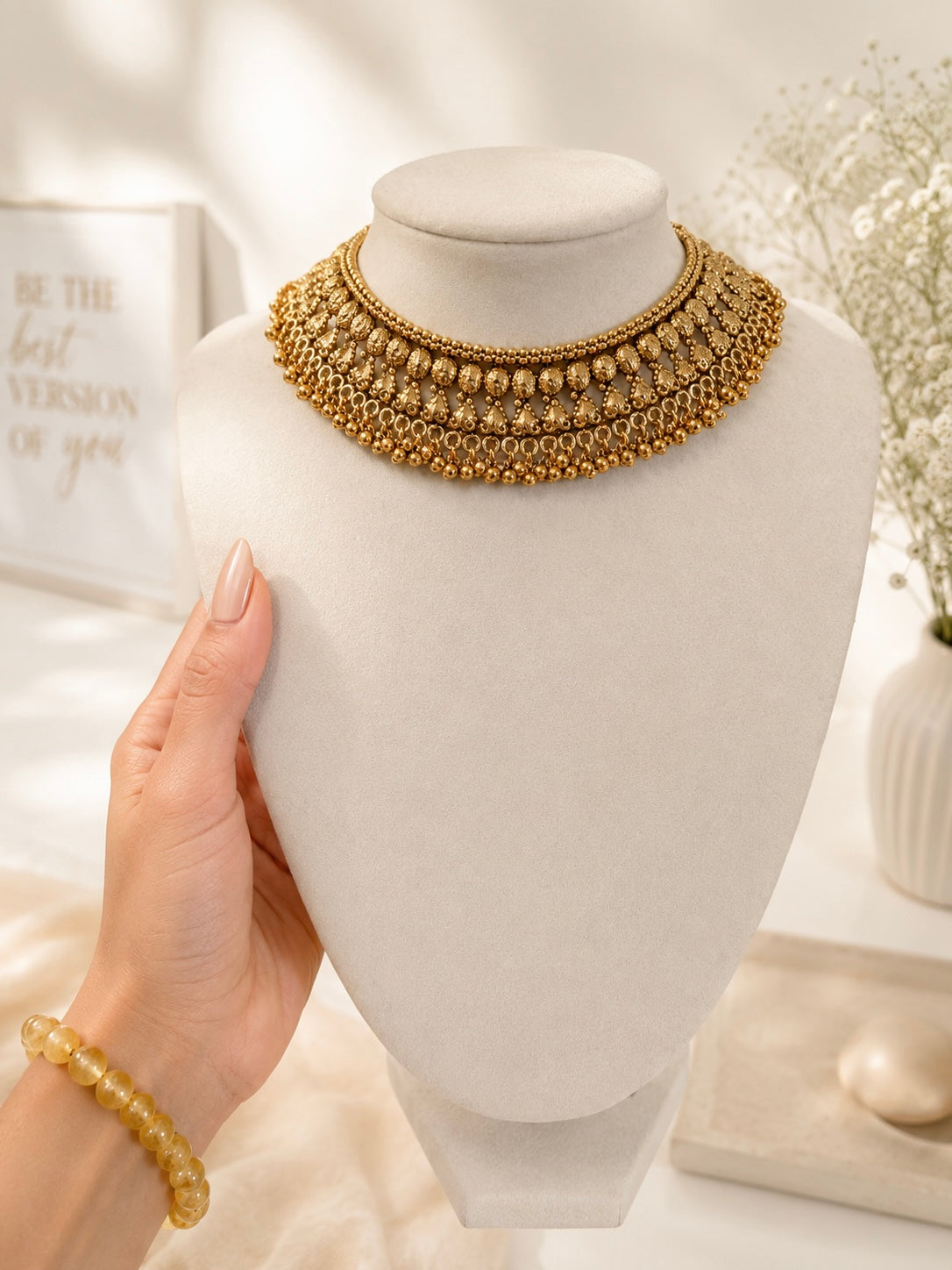 Alia Premium Gold Plated Necklace Set