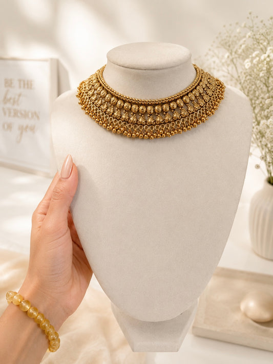 Alia Premium Gold Plated Necklace Set