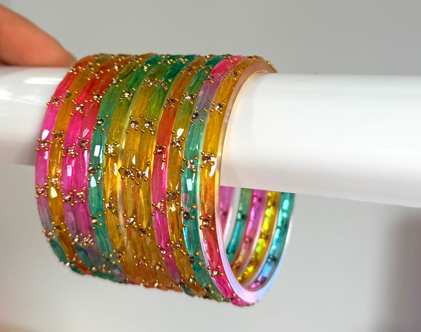 Sophia Glass Bangle Set