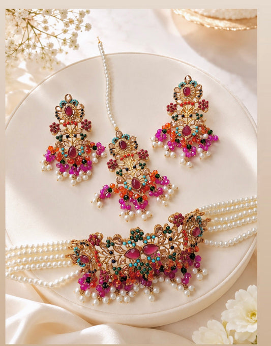 Amreen Nauratan Pakistani Choker Style Necklace Set