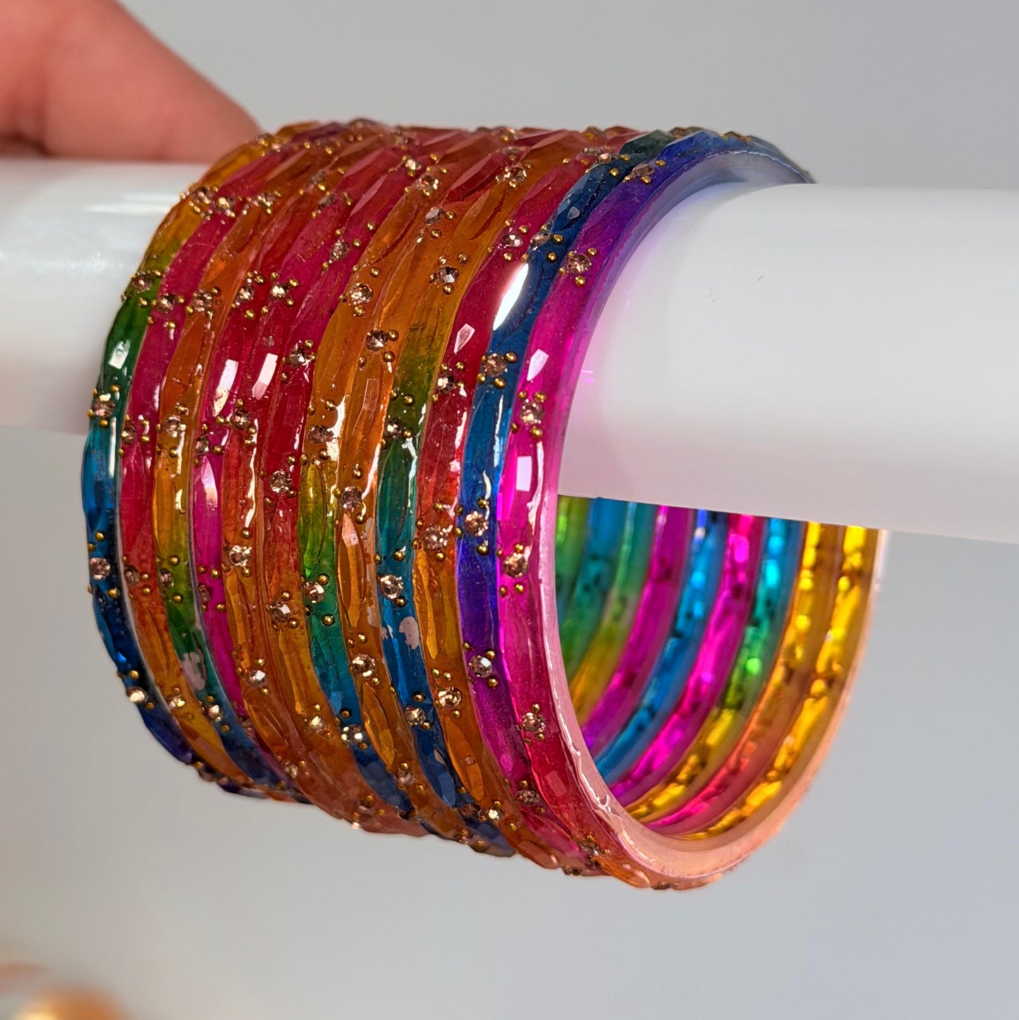 Sophia Glass Bangle Set