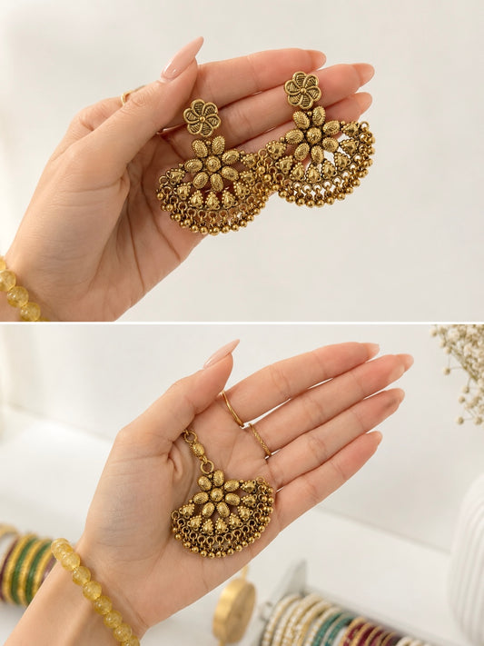 Alia Premium Gold Plated Necklace Set