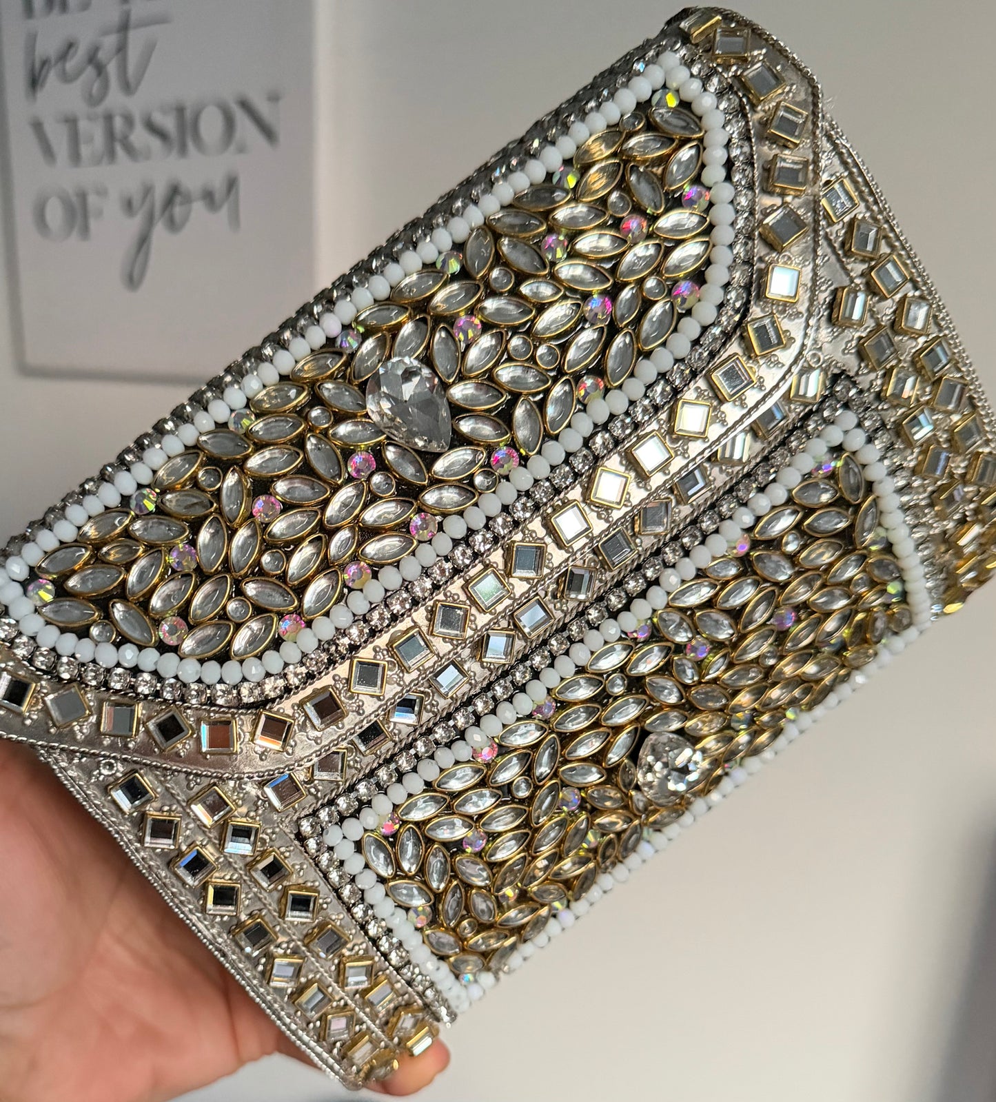 Vani Large Premium Quality Kundan Clutch