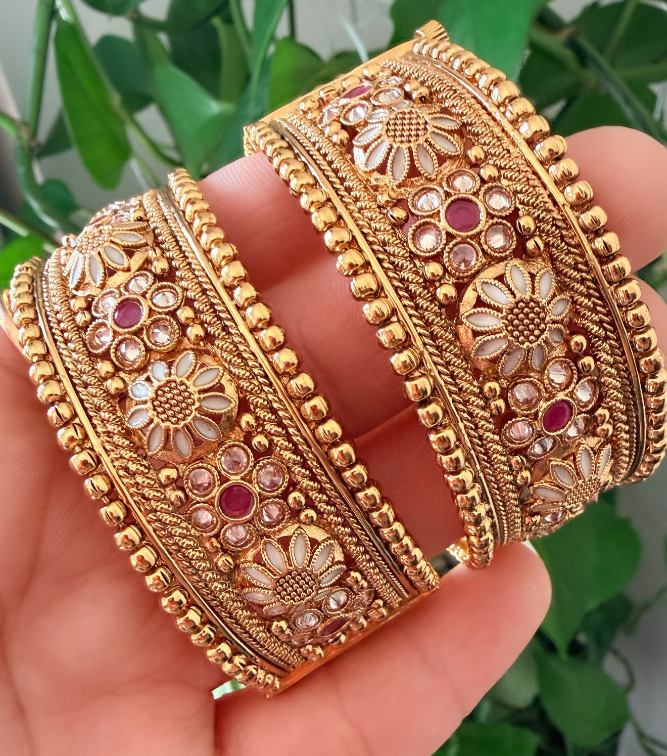 Shruti Gold Plated Premium Bangle Set