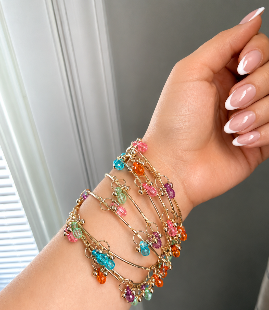 Anushka Multi Color Jelly Kashmiri Bangle Set- Set of 8