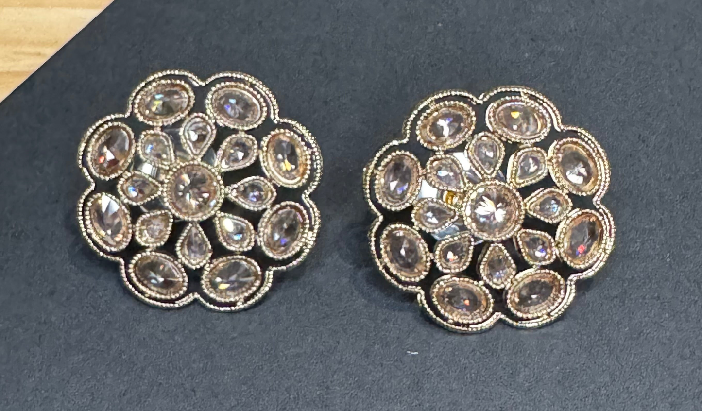 Polki Style Studs