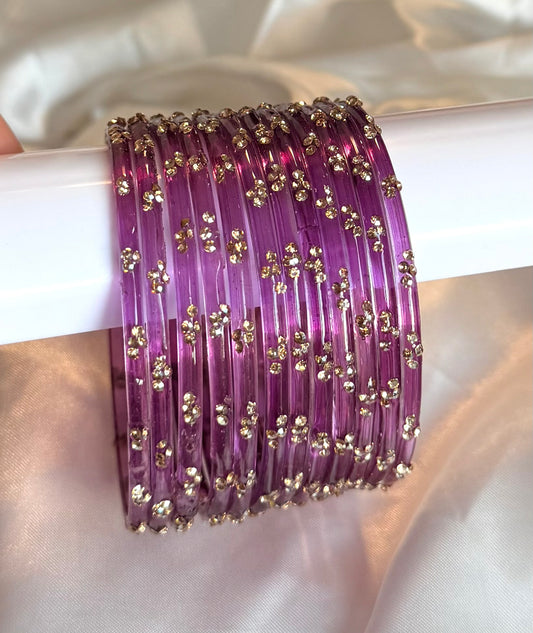 Sophia Glass Bangle Set