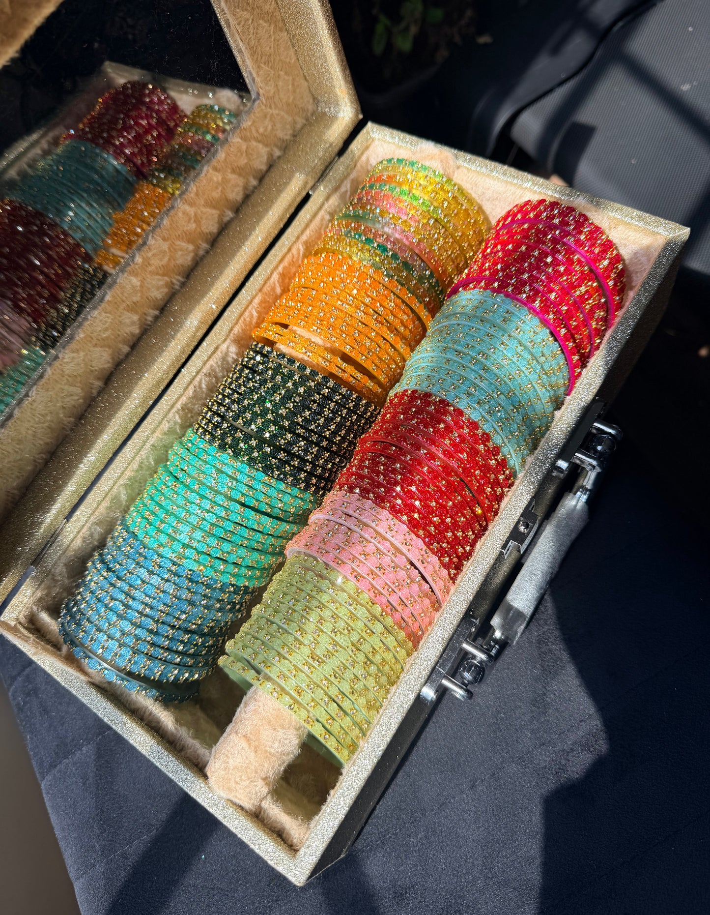 Tania Flower Glass Bangle Box