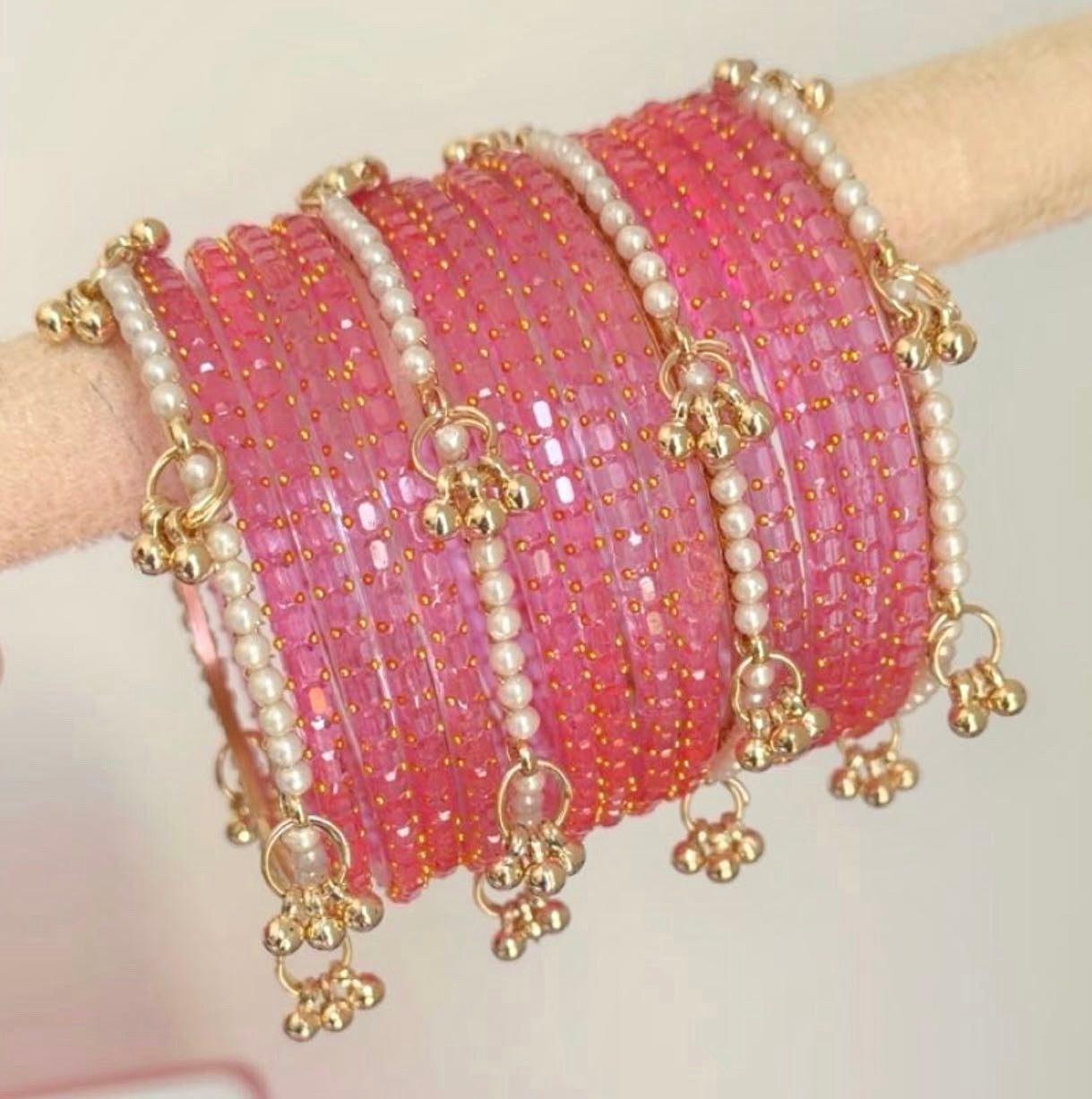 Trisha Glass Bangle Set