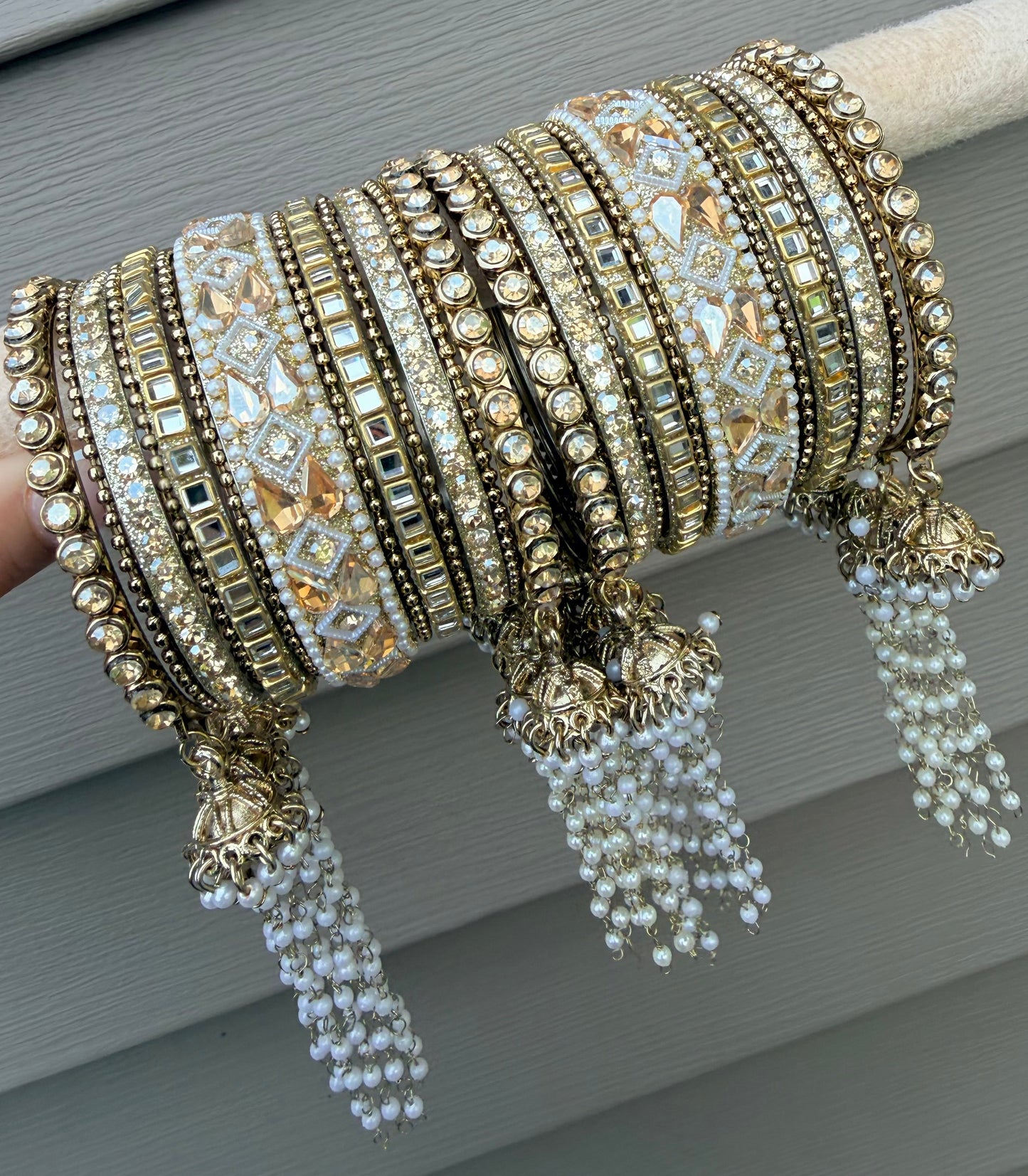 Sana Golden Heavy Bangle Set