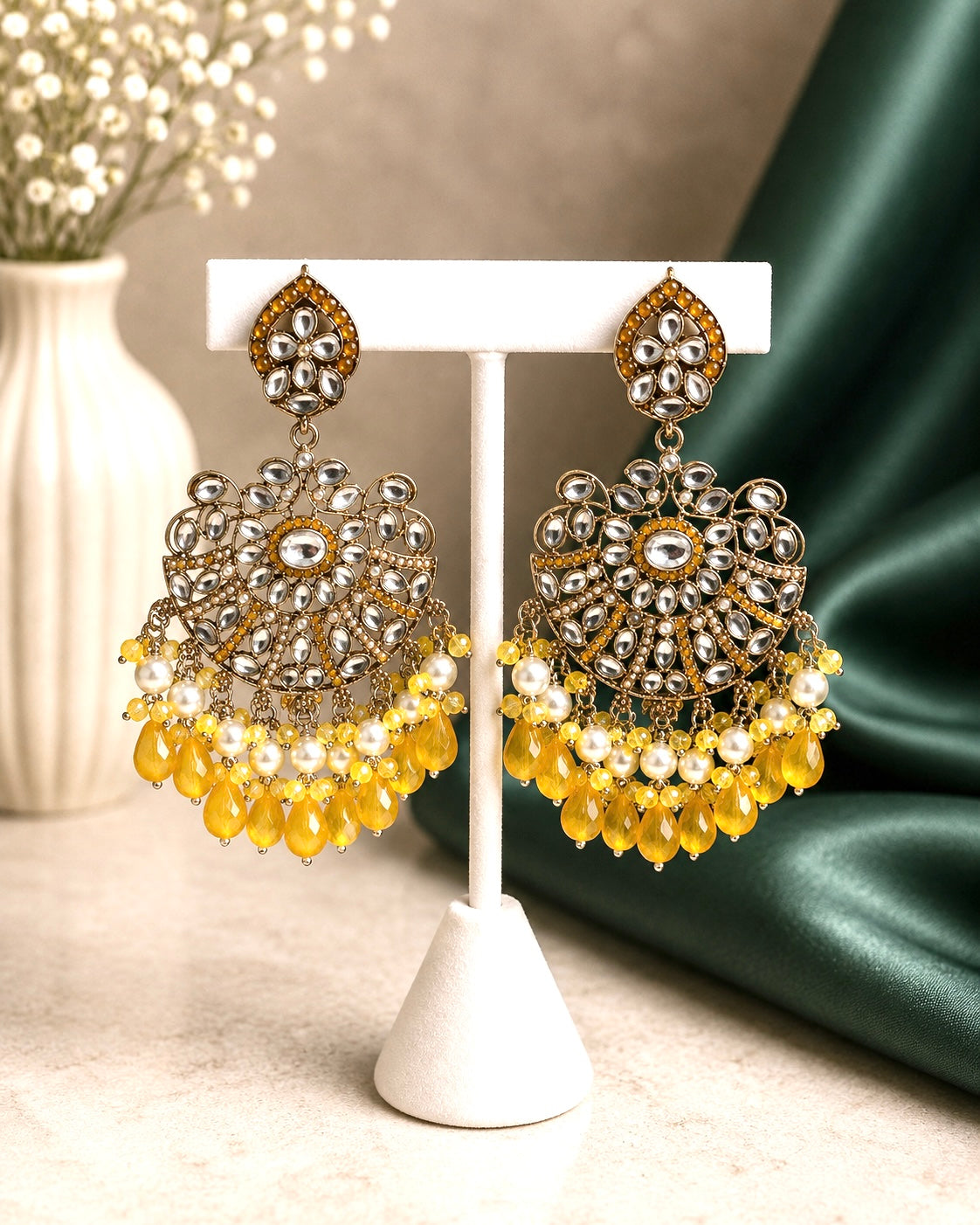 Nina Polki Style Earrings