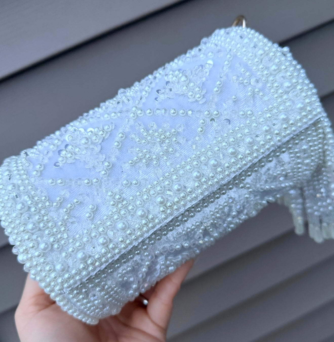 Nia Premiun Quality Pearl Work Handbag