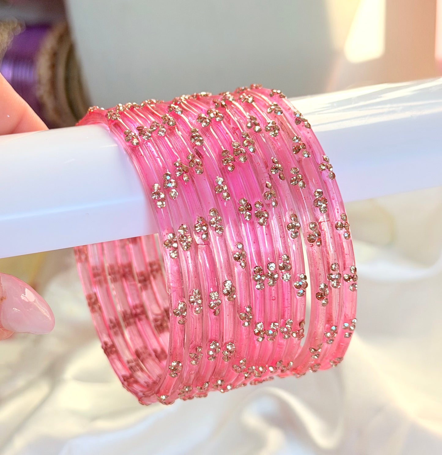 Sophia Glass Bangle Set