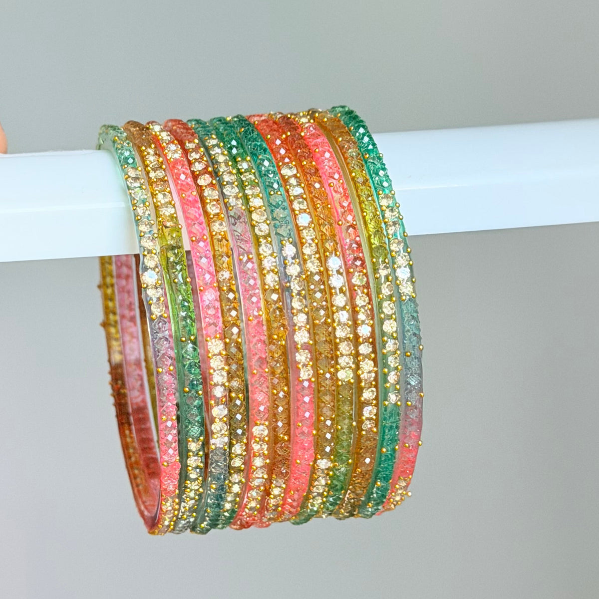 Sophia Pastel Glass Bangle Sets