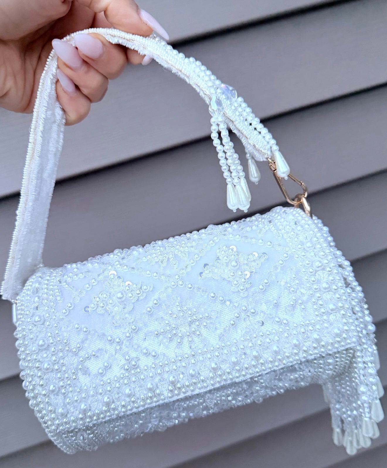 Nia Premiun Quality Pearl Work Handbag