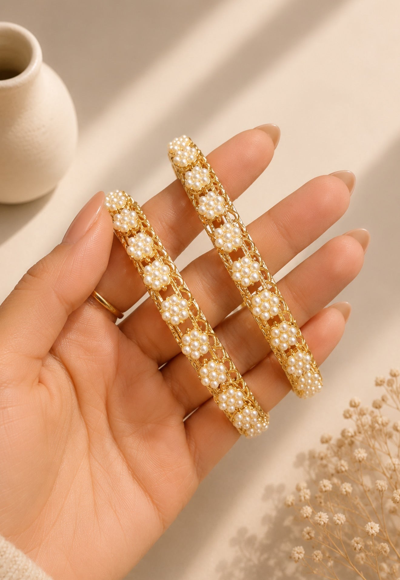 Noor Pearl Bangle Set