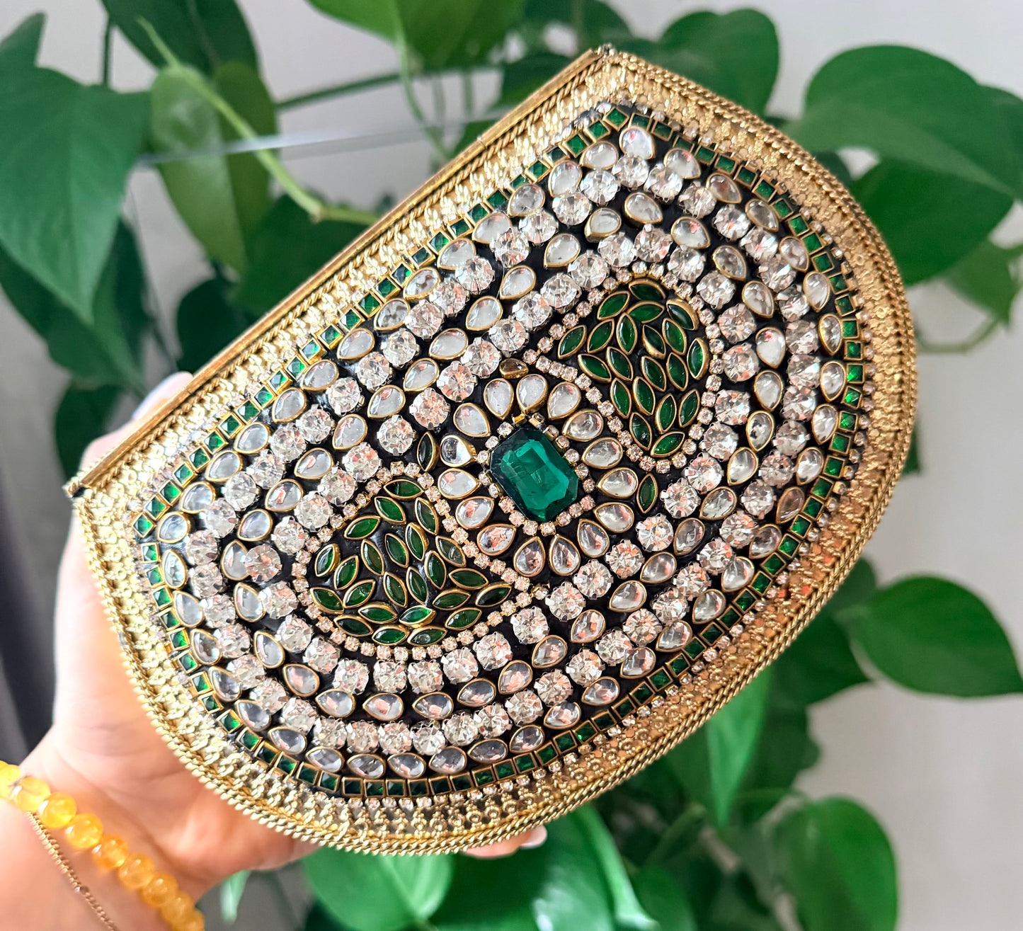 Naina Large Kundan Clutch