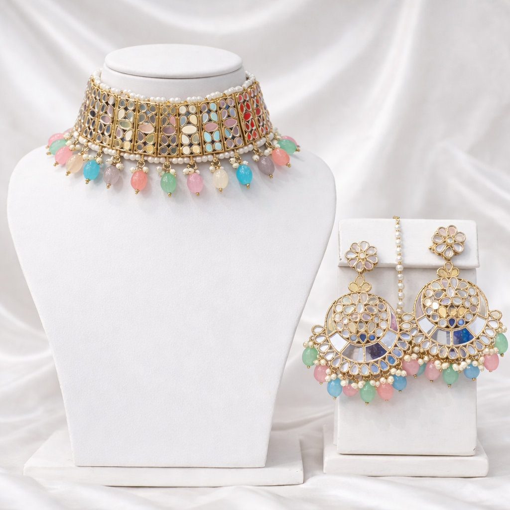 Ashnoor Multi Color Choker Set