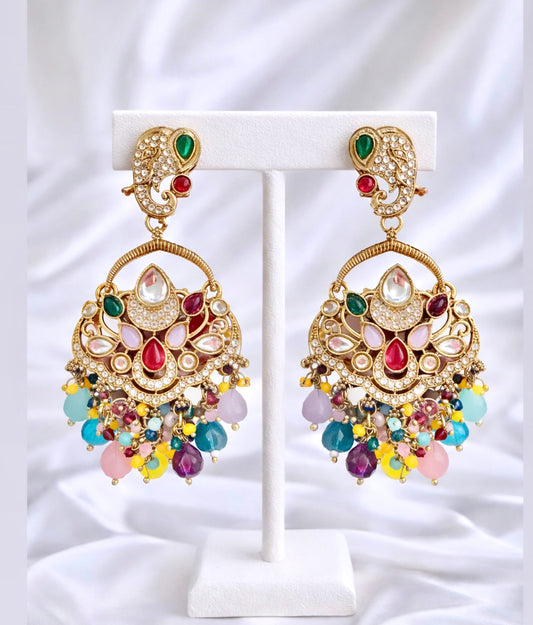 Esha Kundan & Polki Style Earrings