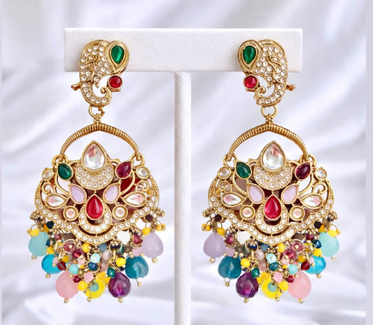 Esha Kundan & Polki Style Earrings