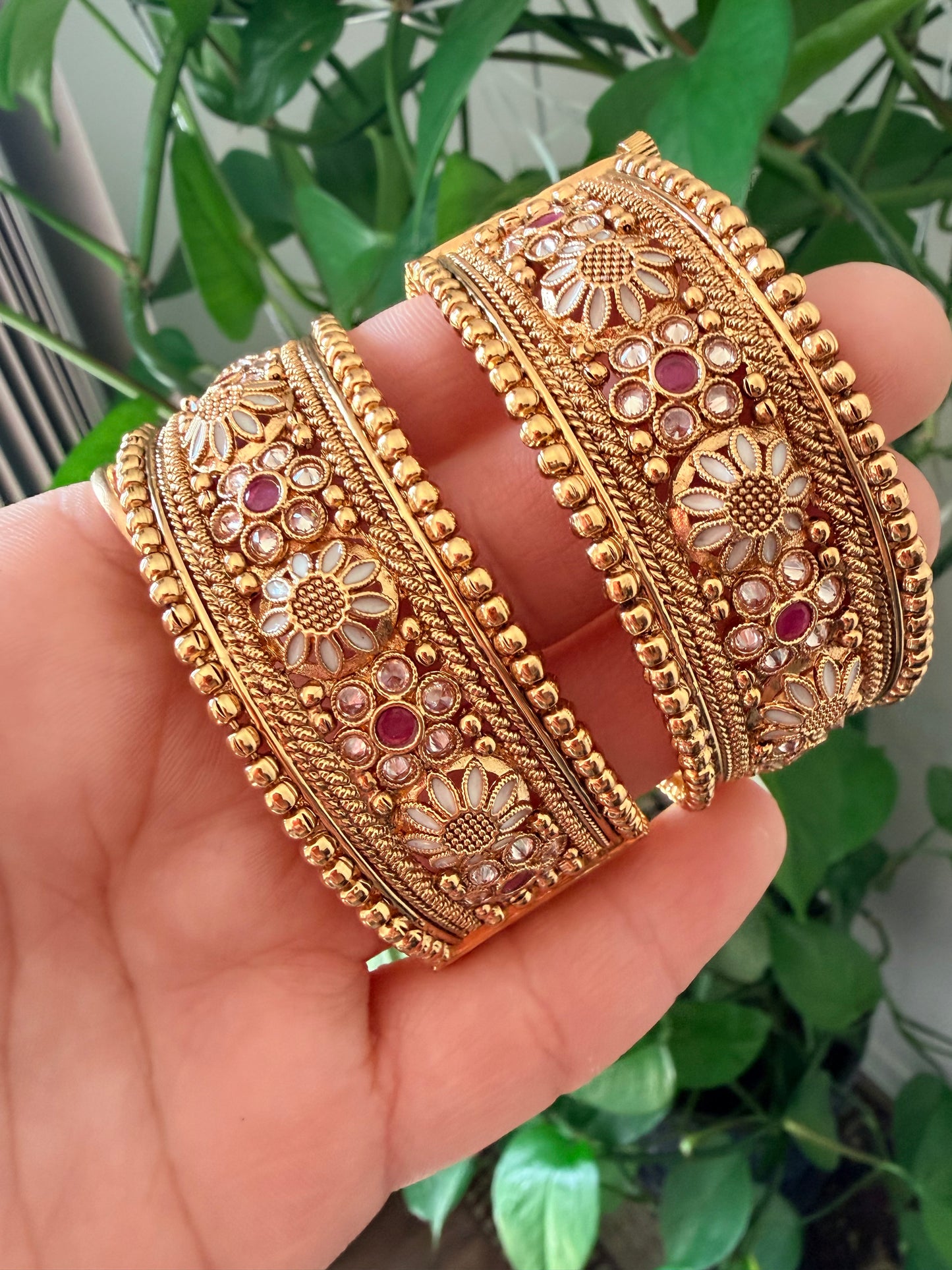 Shruti Gold Plated Premium Bangle Set