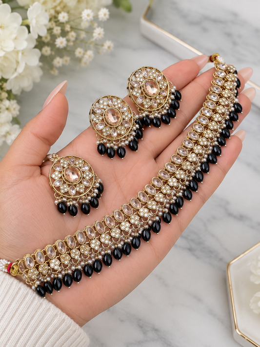 Mehar Reverse AD Sleek Necklace Set