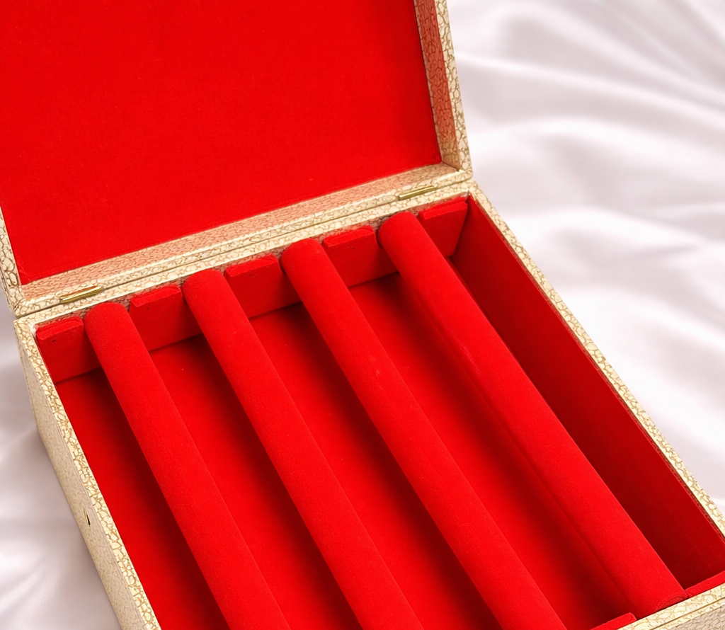 Golden with Red 4 Rod Bangle Box