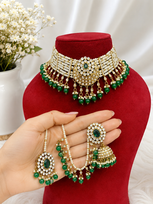 Krishma Heavy Necklace Set with Sahara Earrings