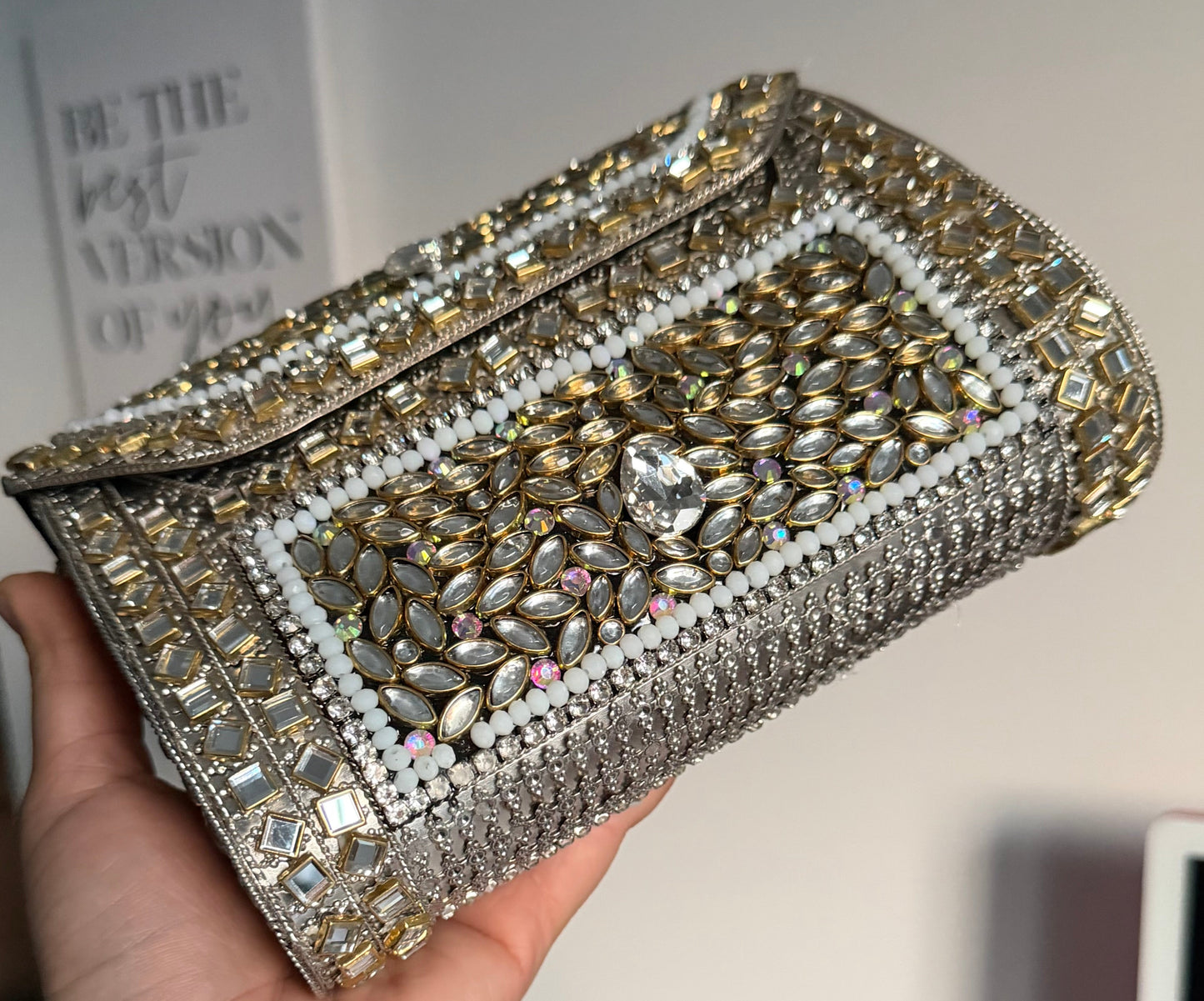 Vani Large Premium Quality Kundan Clutch