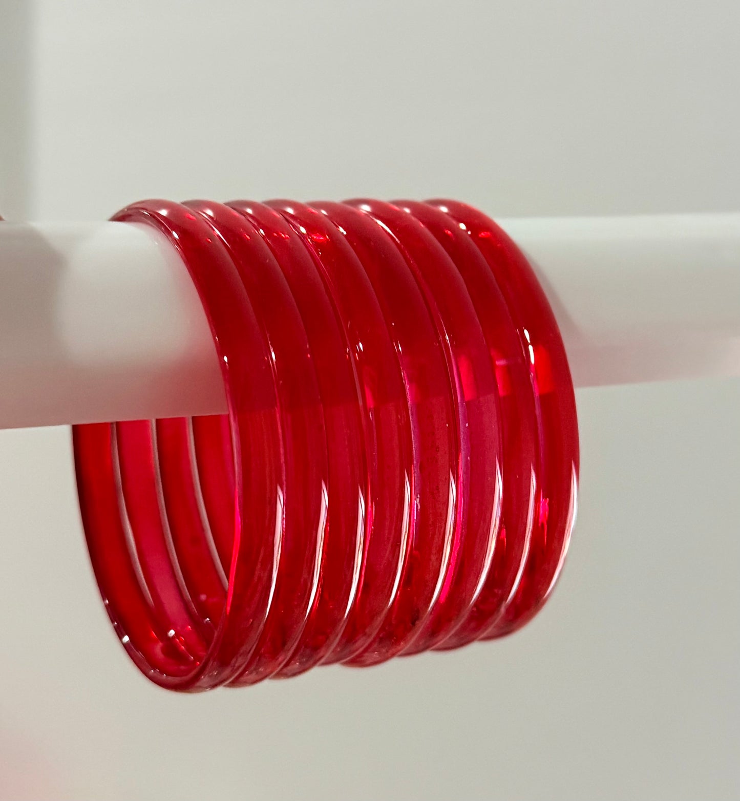 Sophia Glossy Glass Bangle Set